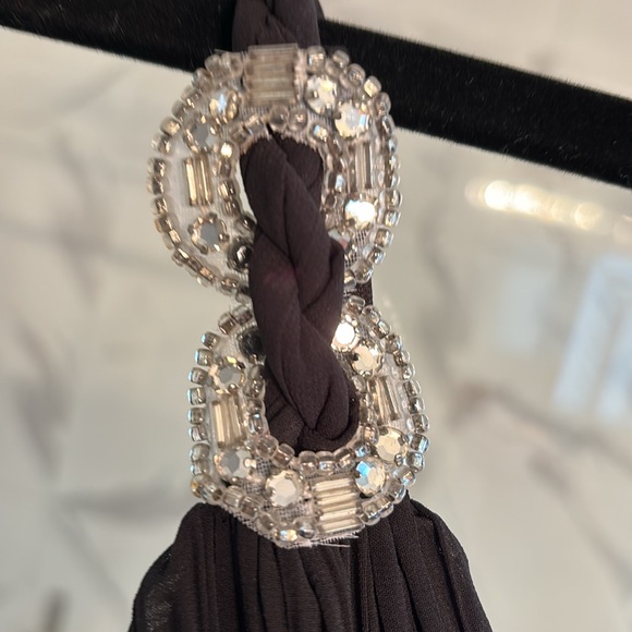 Vintage year 2K Joseph Ribkoff  little black dress with sparkling embellishments - Picture 13 of 17